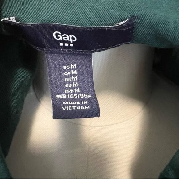 Gap Half Button Shirt Dress Green - Picture 13 of 13